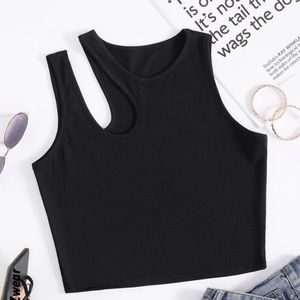 SHEIN cropped asymmetrical tank top